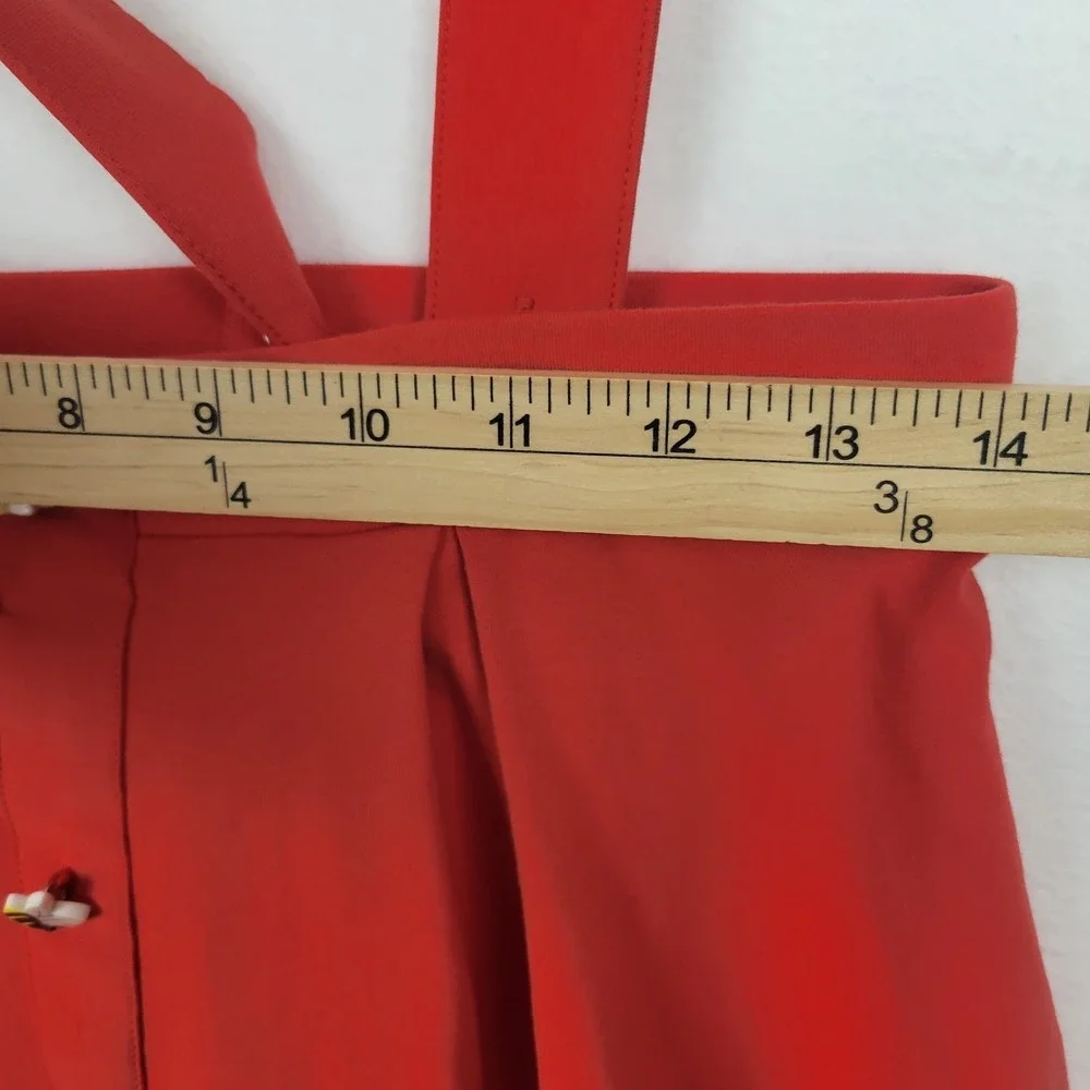 Disney Winnie The Pooh Balloon Ride Suspender Skirt Size M Red Pinafore Skater - Picture 13 of 14